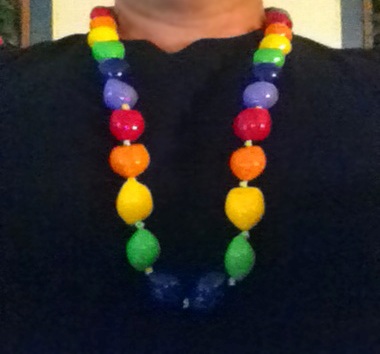 New Rainbow Kukui Nut Lei