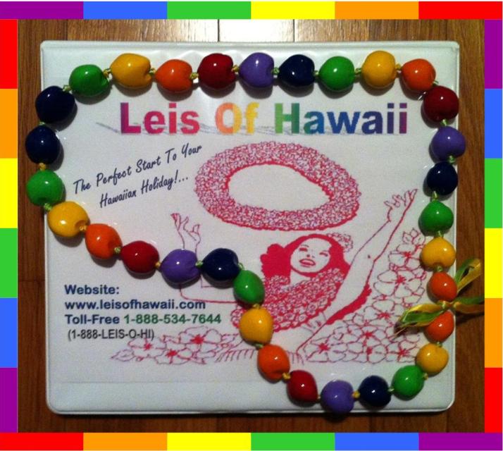 New Rainbow Kukui Nut Lei